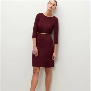 MM Lafleur Rich Burgundy Long Sleeve Dress size 2